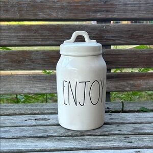 Rae Dunn White 'Enjoy' Canister